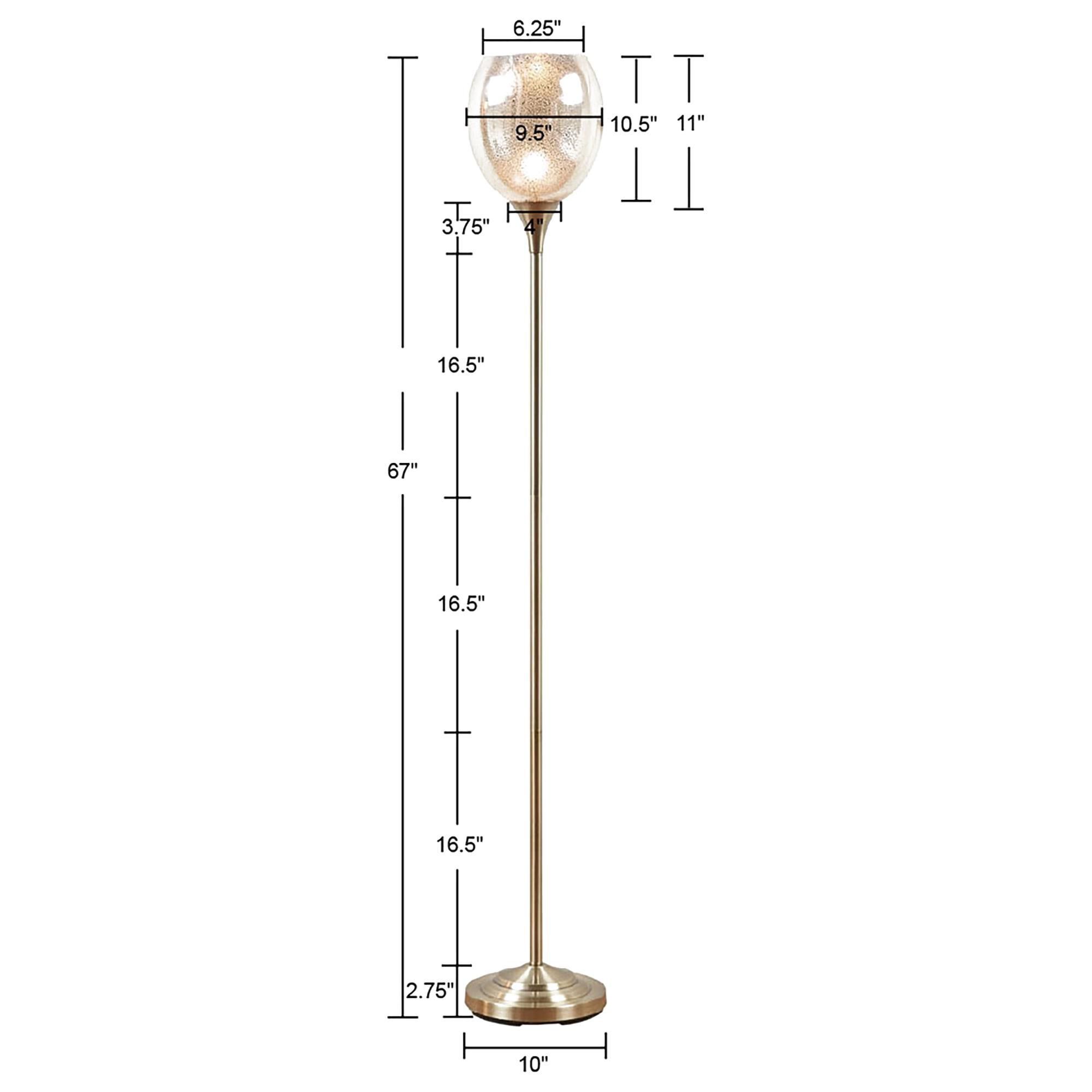 Hampton Park Bellow Uplight Floor Lamp in Antique Brass NFM