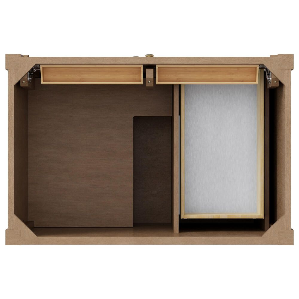 James Martin Brittany 36" Single Bathroom Vanity in Pecan with 3 cm Phantome Eclos Top and Rectangular Sink, , large