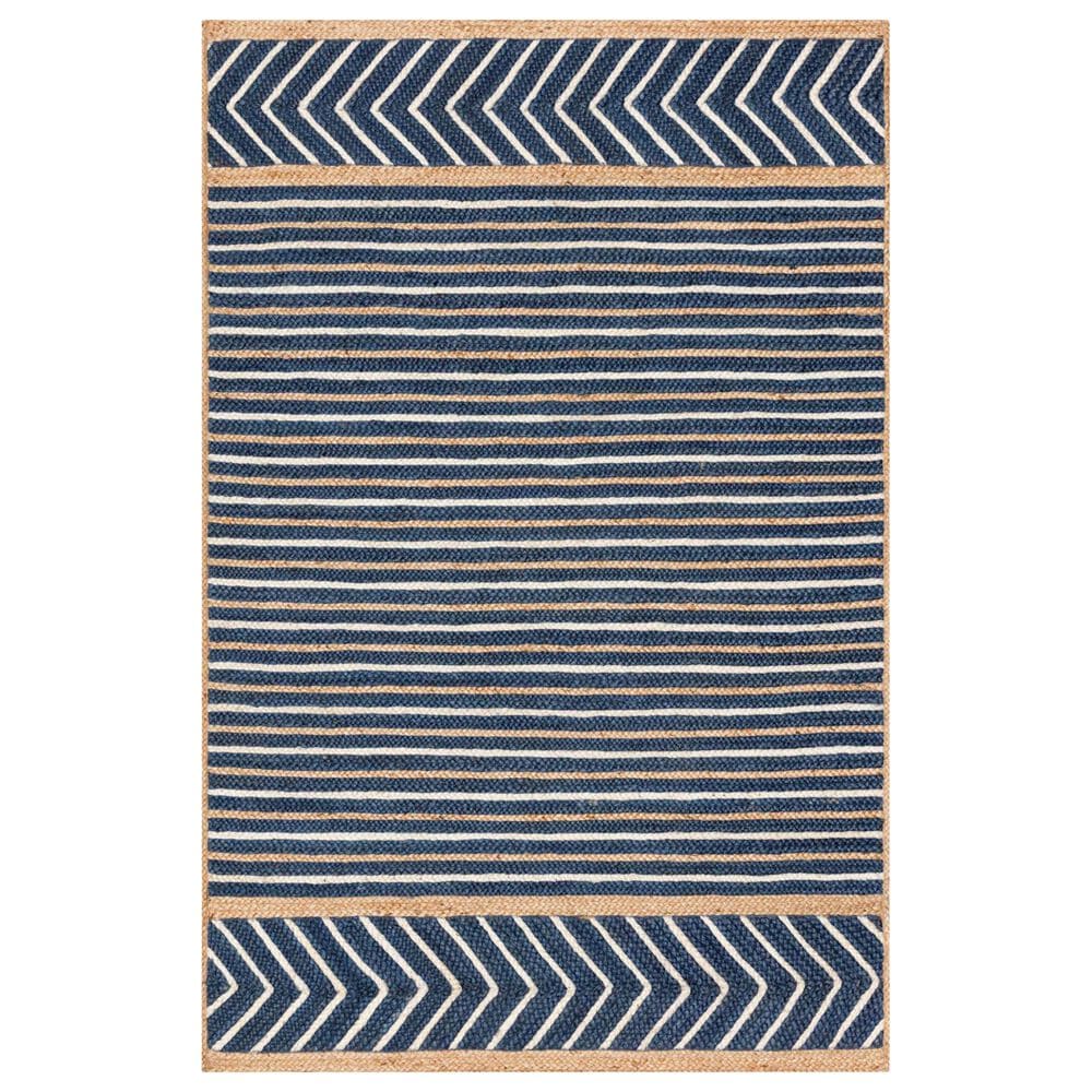 ED Ellen DeGeneres Crafted by Loloi Redondo REO-02 3"6" x 5"6" Denim and Natural Area Rug, , large
