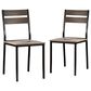 Furniture of America Childers Side Chair in Antique Brown and Black (Set of 2), , large
