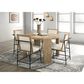 HOMLUX 47"W Round Dining Table with Oak Finish, 4-Leg Base, in Oak, , large