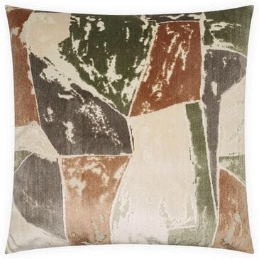D.V.Kap Inc Terrain 24" Square Throw Pillow in Terracotta, Deep Greens and Neutral, , large