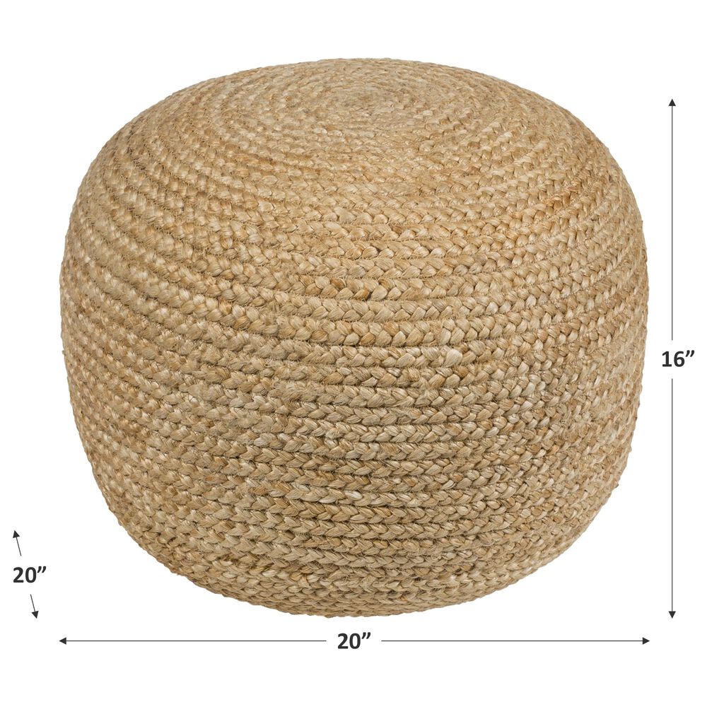 Surya Tropics Pouf in Khaki, , large