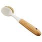 HIC Kitchen Handle Dish Scrubbing Brush in White and Brown, , large