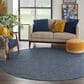 Nourison Positano 8" Round Navy Blue Indoor/Outdoor Area Rug, , large
