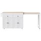 HOMLUX 75" Kitchen Island with Extendable Dining Table in White, , large