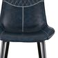 Linon Home Decor Edler Side Chair with Blue Upholstery in Black (Set of 2), , large