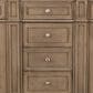 James Martin Vanities Bristol 72" Double Bathroom Vanity in Whitewashed Walnut with Single Hole 3 cm White Zeus Quartz Top and Rectangular Sinks, , large