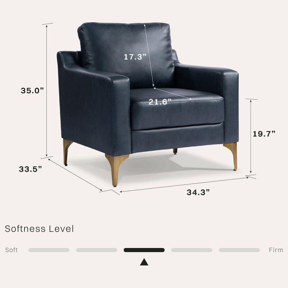 Lifestyle Solutions Fletcher Accent Chair in Navy, , large