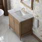 James Martin Kinnsden 36" Single Bathroom Vanity in Weathered Oak with 3 cm Carrara Marble Top and Rectangular Sink, , large