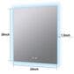 Lexora Home Vellum 24" x 28" LED Vanity Mirror, , large