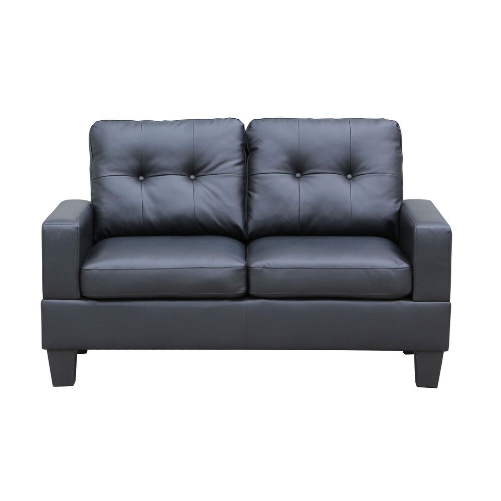 Titanic Furniture Betty Stationary Loveseat in Black, , large