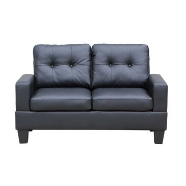 Titanic Furniture Betty Stationary Loveseat in Black, , large