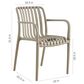 International Home Miami Curazao Outdoor Stackable Dining Chair in Sand (Set of 4), , large