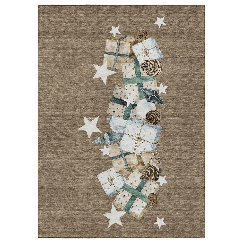 Dalyn Rug Company Wonderland WN33 5" x 7"6" Brown Indoor/Outdoor Area Rug, , large