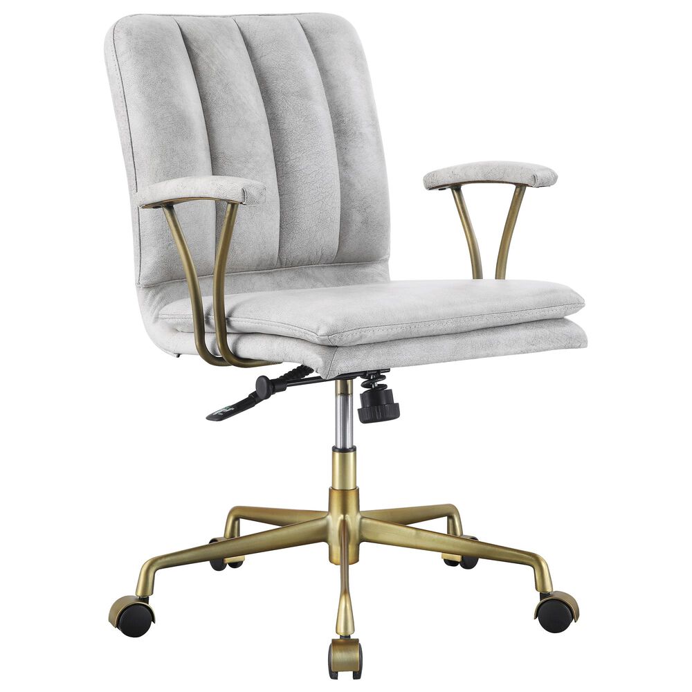 Gunnison Co. Damir Office Chair in Vintage White/Chrome, , large