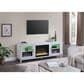 HOMLUX 70" TV Stand Console with Fireplace and LED Storage in White, , large