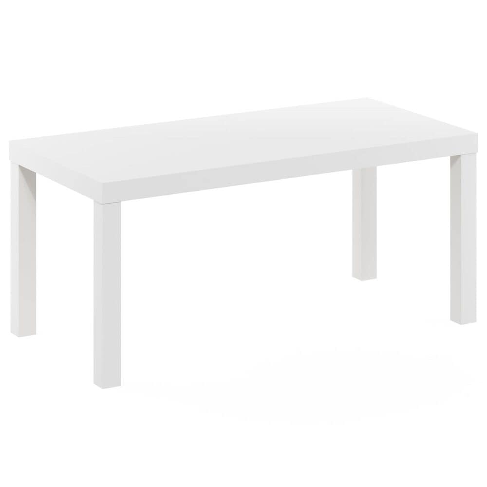 HOMLUX Rectangular Coffee Table in White, , large