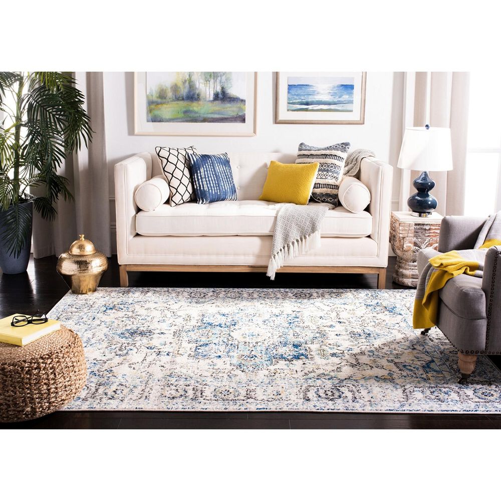 Safavieh Madison MAD603K 10&#39; x 14&#39; Turquoise and Ivory Area Rug, , large
