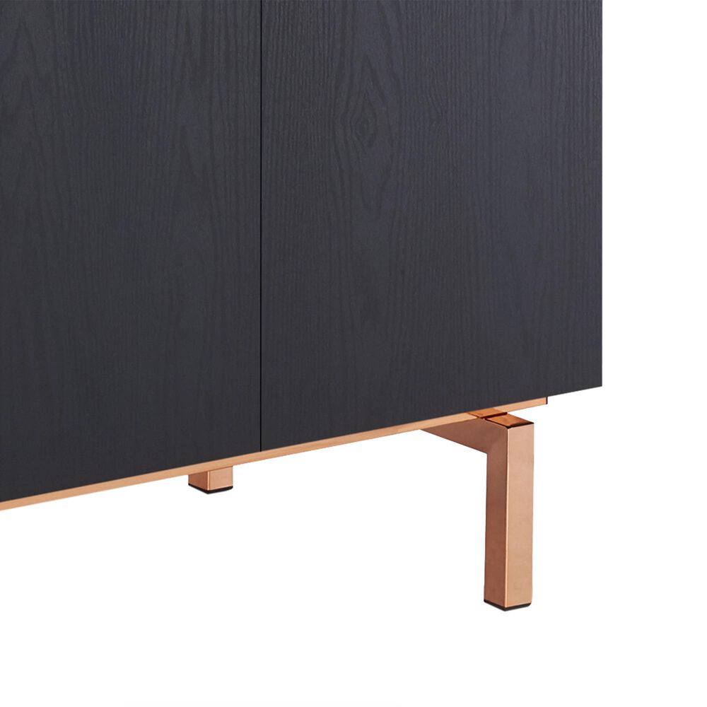 Furniture of America Lester Buffet Table in Black and Rose Gold, , large