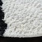 Safavieh August Shag AUG502A 6"7" Round Ivory and Black Area Rug, , large