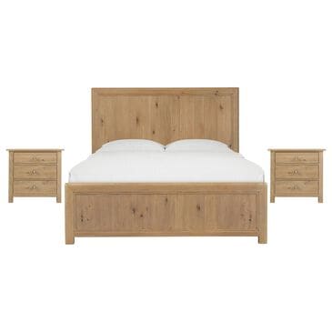 Hooker Furniture Driftwood King Panel Bed with Two Nightstands in Buckboard, , large