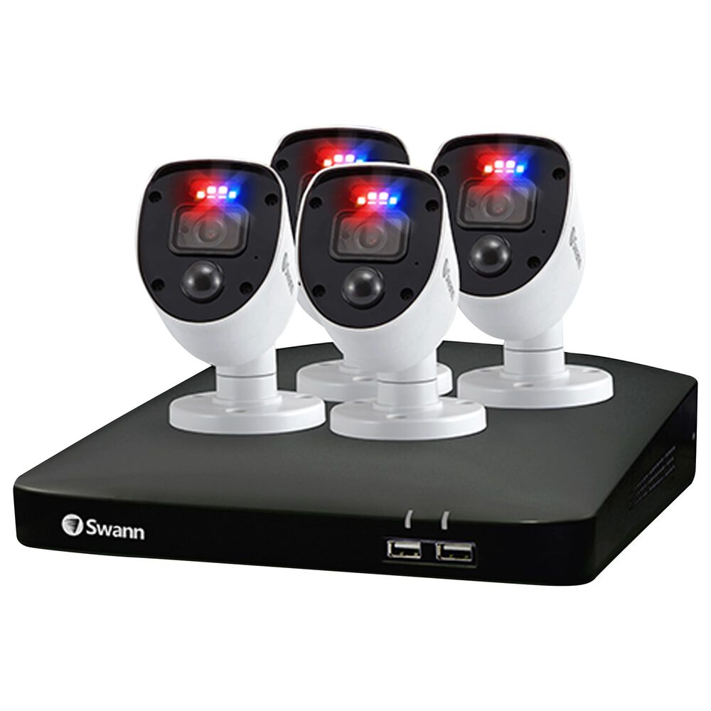 Swann Enforcer 4 Camera 8 Channel 1080p Full HD DVR Security System in White, , large