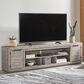 Ashley Naydell 92" XL TV Stand in Weathered Light Gray, , large