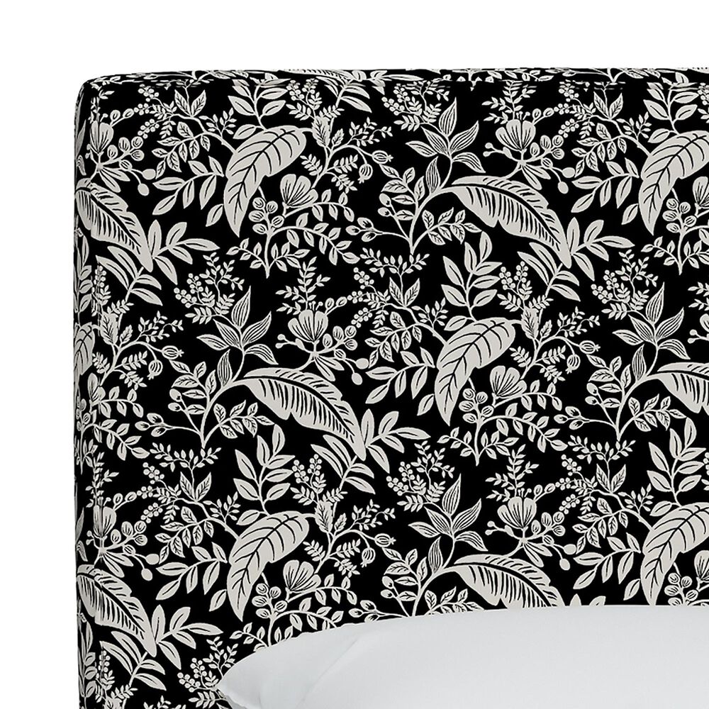 Rifle Paper Co Crafted by Cloth &amp; Company Elly Queen Headboard in Canopy Black/Cream, , large