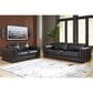 Ashley Amiata Stationary Sofa and Loveseat Set in Onyx, , large