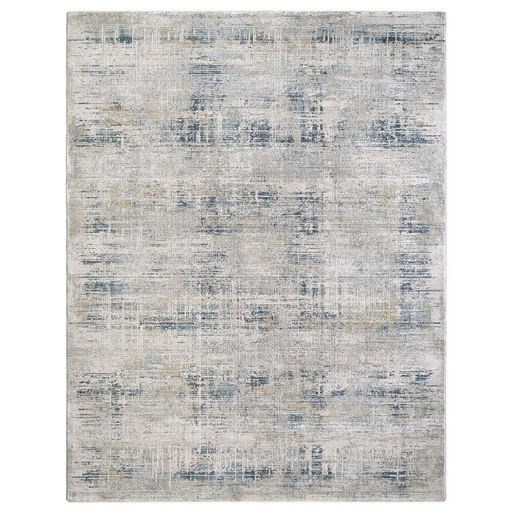 Surya Brunswick Cream, Light Gray, Charcoal, Blue, Dark Blue and Mustard 12&#39; x 15&#39; Area Rug, , large