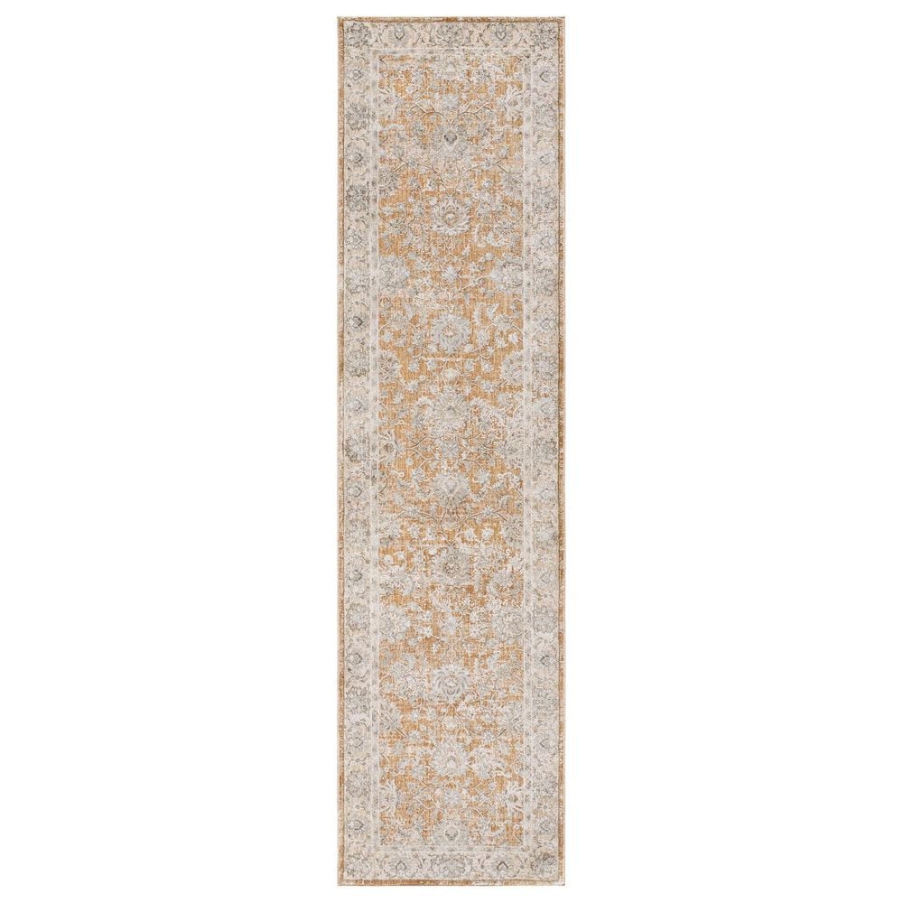Surya Brunswick Light Brown, Cream, Medium Brown, Light Gray, Charcoal and Mustard 2&#39;7&quot; x 10&#39; Runner, , large