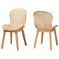 Baxton Studio Sabelle Side Chair in Natural Brown and Natural (Set of 2), , large