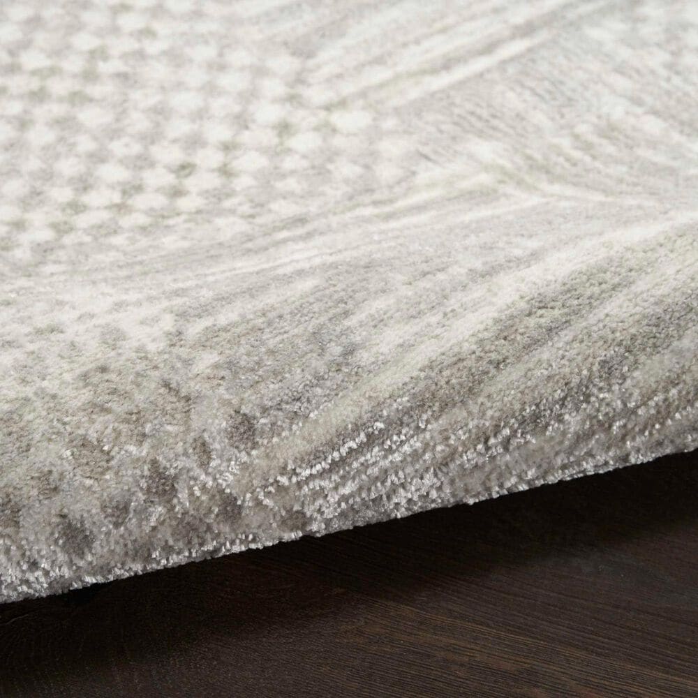 Nourison Glitz GLZ09 Silver and Grey 3&#39;11&quot; x 5&#39;11&quot; Area Rug, , large