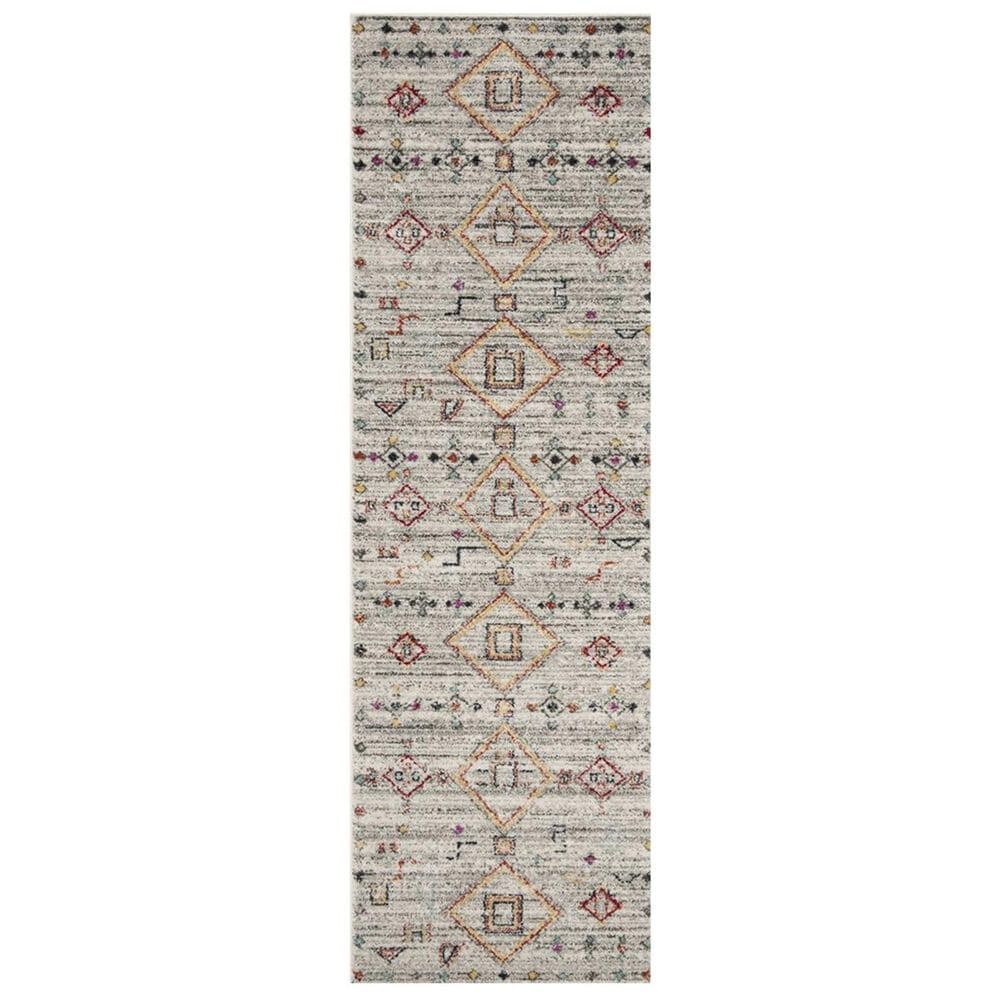 Safavieh Adirondack ADR208F 2"6" x 8" Light Grey and Red Runner, , large