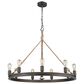 Golden Lighting Chatham 9-Light Chandelier in Gunmetal Bronze and Rope, , large