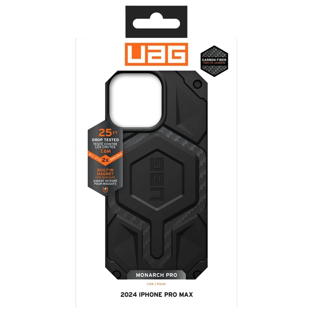 UAG Monarch Pro Series MagSafe Case for Apple iPhone 16 Pro Max in Carbon Fiber, , large
