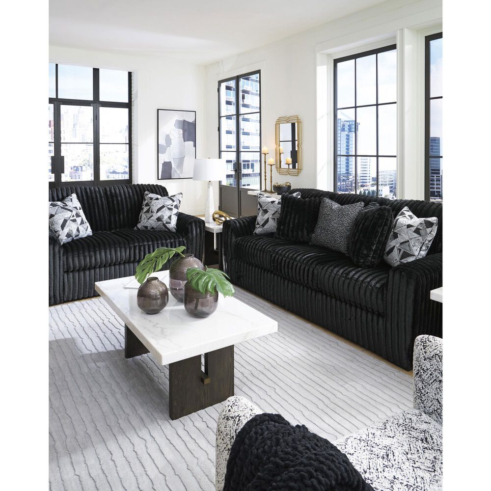 Ashley Midnight-Madness Stationary Sofa in Onyx, , large
