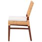 Baxton Studio Lesia Side Chair with Cushion in Light Honey and Walnut Brown, , large