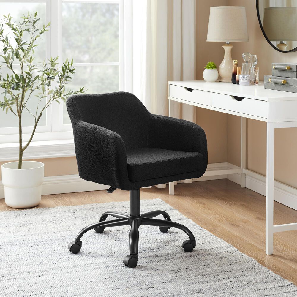 Linon Home Decor Rylen Office Chair in Black, , large