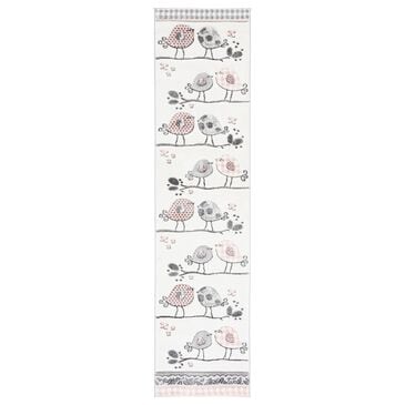 Safavieh Carousel 2" x 8" Pink and Ivory Kids Runner, , large