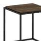 HOMLUX Cube Stackable End Table in Columbia Walnut and Black, , large