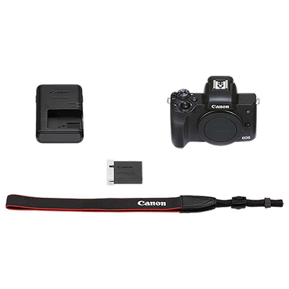 Canon EOS M50 Mark II Mirrorless Camera with EF-M 15-45mm f/3.5-6.3 IS STM Content Creator Kit in Black, , large
