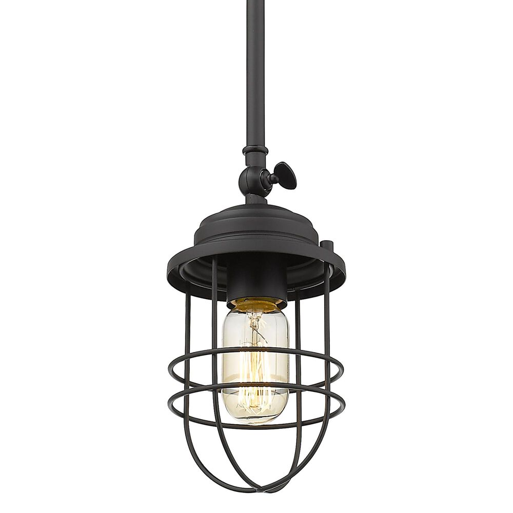 Golden Lighting Seaport Hanging Mini Pendant in Matte Black, , large