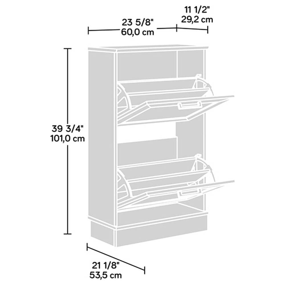 Sauder Homeplus 23&quot; Shoe Cabinet with Flip Door in White, , large