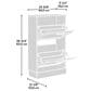 Sauder Homeplus 23" Shoe Cabinet with Flip Door in White, , large