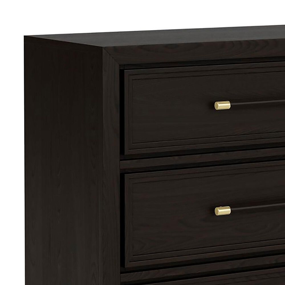 Riverside Furniture Lydia 5 Piece Queen Platform Upholstered Bedroom Set in Dark Cabernet, , large