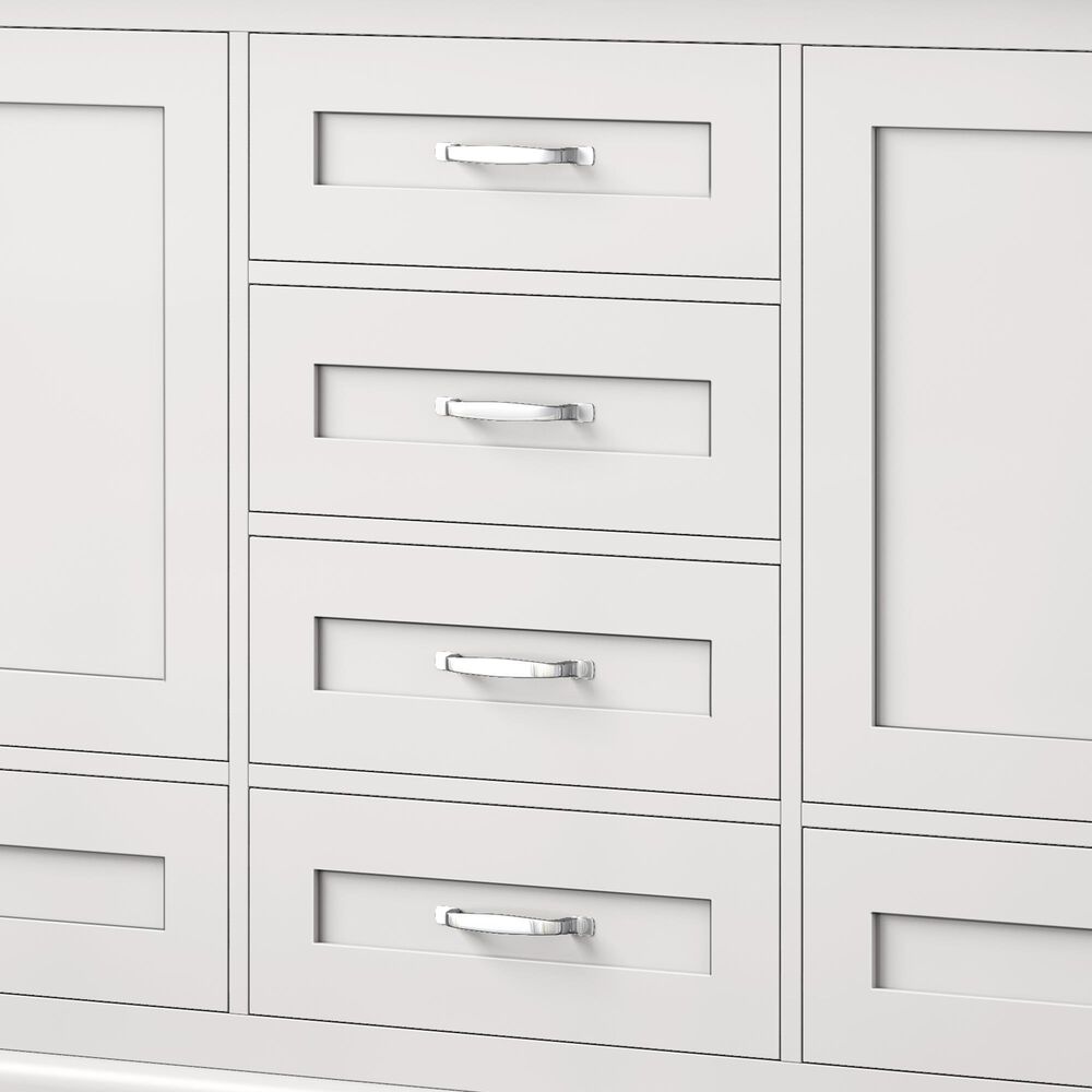 Lexora Home Dukes 72&quot; Double Bathroom Vanity in White with 2 cm White Cultured Marble Top and Rectangular Sinks, , large