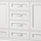 Lexora Home Dukes 72" Double Bathroom Vanity in White with 2 cm White Cultured Marble Top and Rectangular Sinks, , large