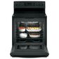 GE Appliances 2-Piece Kitchen Package with 30"" Electric Range and Sensor Microwave Oven in Black, , large